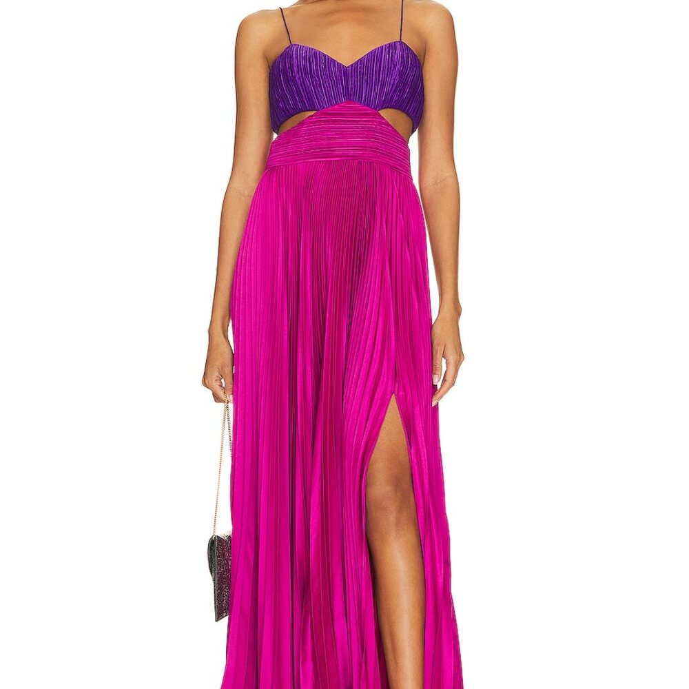 AMUR Elodie Gown in Fuchsia and Purple Size 4 NEW